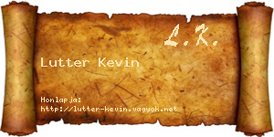 Lutter Kevin névjegykártya